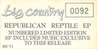 Republican Party Reptile EP Numbered Sticker