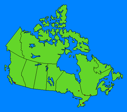 BC Map of Fans - Canada