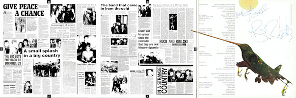 Peace In Our Time '88 Programme Pages 4 & 5